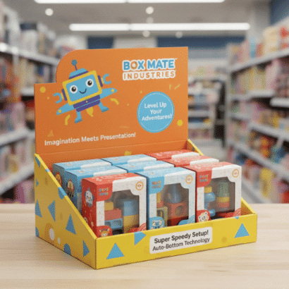 Auto Bottom Counter Display Toy Boxes